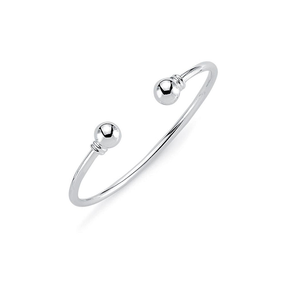 925 Sterling Silver Solid Torque Baby/Childrens Bangle