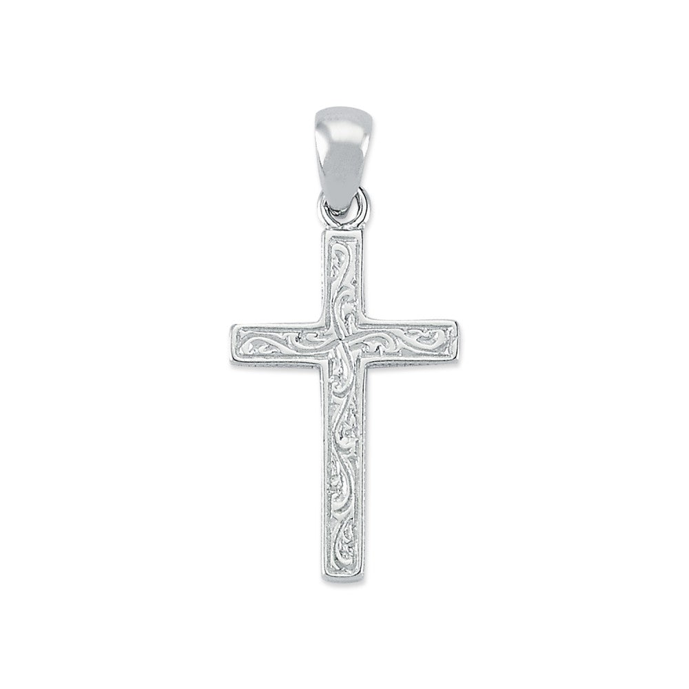 925 Silver Engraved Cross