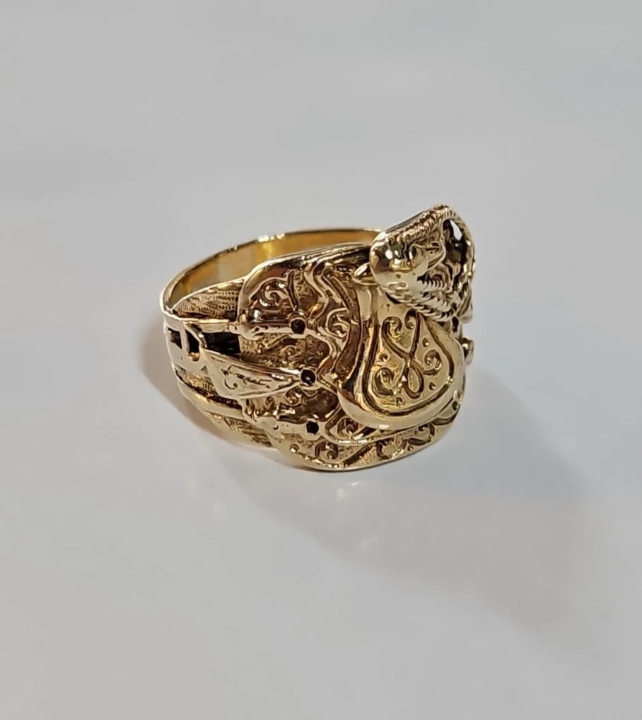 9ct Yellow Gold Saddle Ring