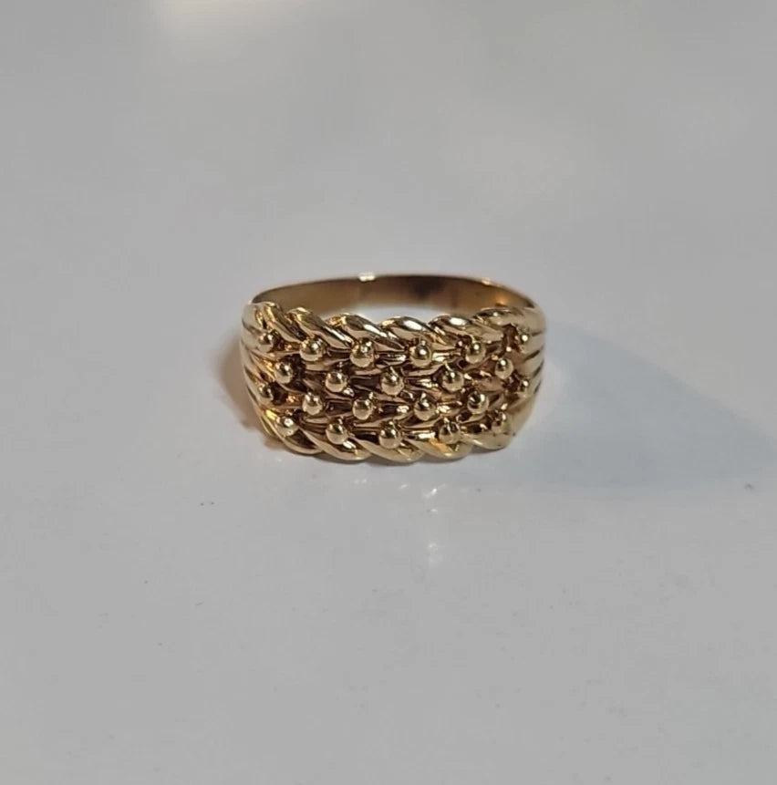 9ct Yellow Gold Keeper Ring, Size W