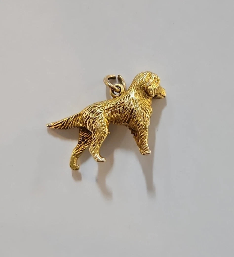 9ct Yellow Gold Dog Charm