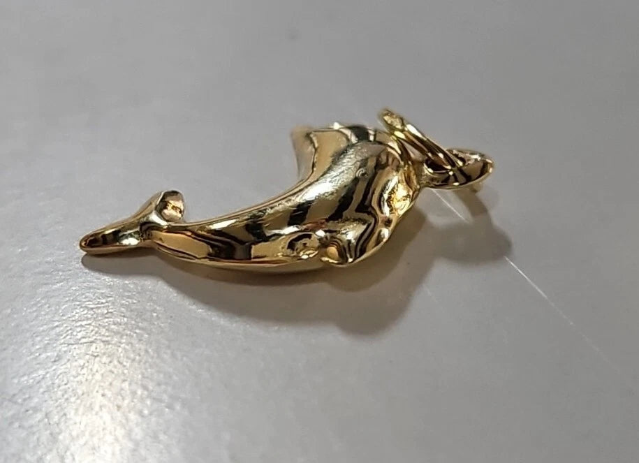 9ct Yellow Gold Dolphin Pendant