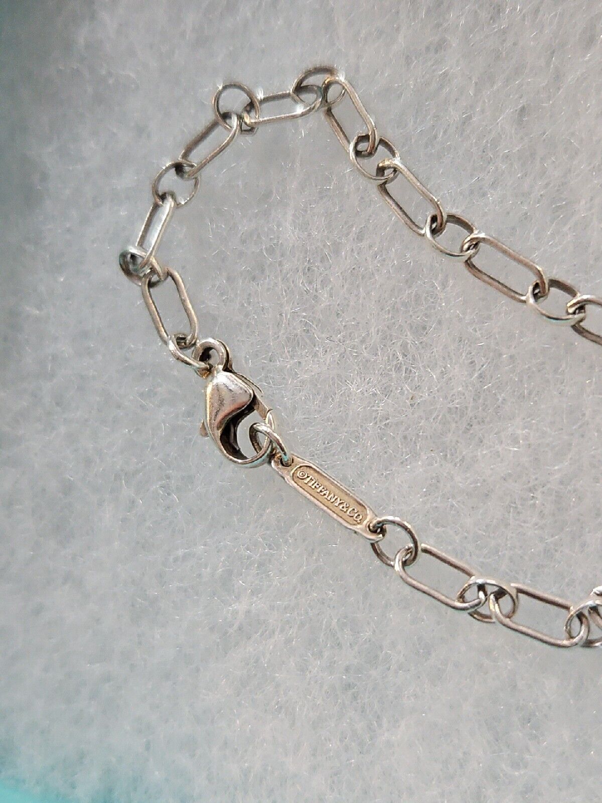 Tiffany & Co. Sterling Silver Bracelet With 18ct Gold Heart Keyhole Padlock