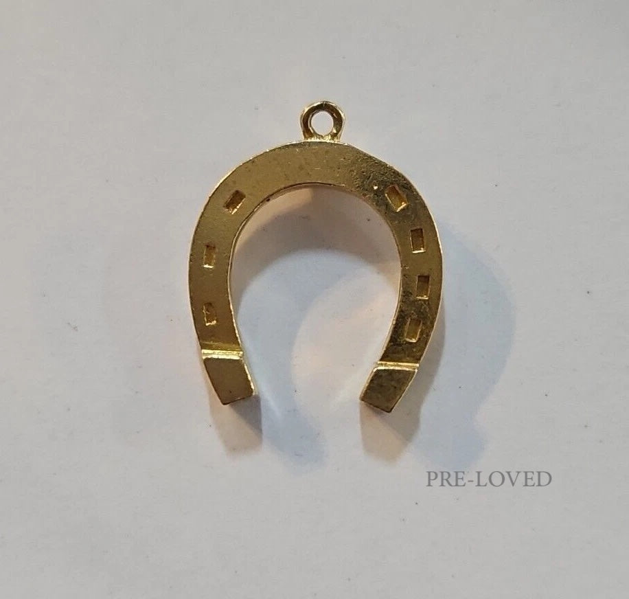 9ct Yellow Gold Horseshoe Pendant
