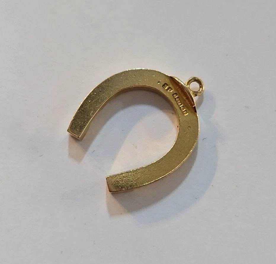 9ct Yellow Gold Horseshoe Pendant
