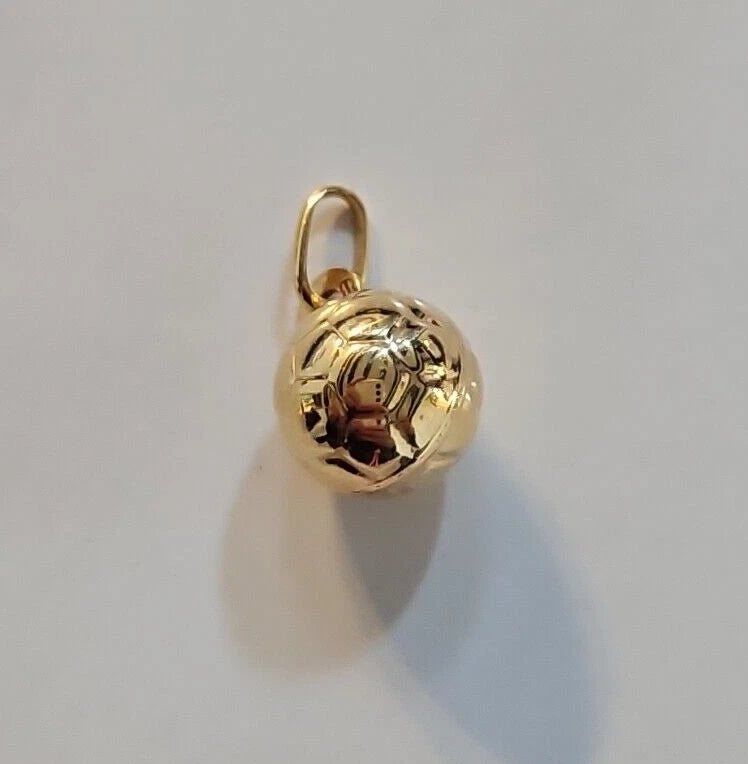 9ct Yellow Gold Football Hollow Charm Pendant