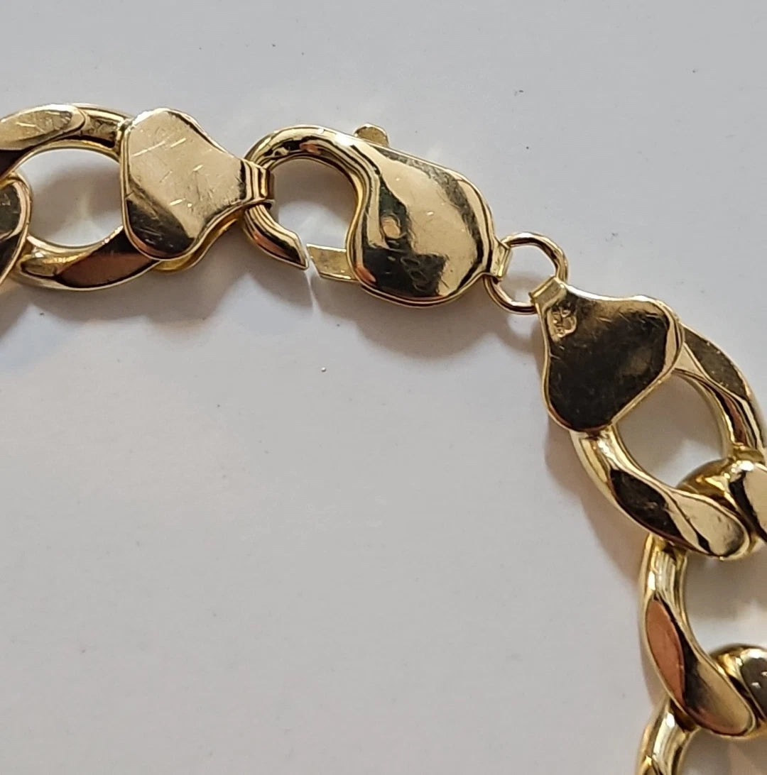 9ct Yellow Gold Figaro Bracelet
