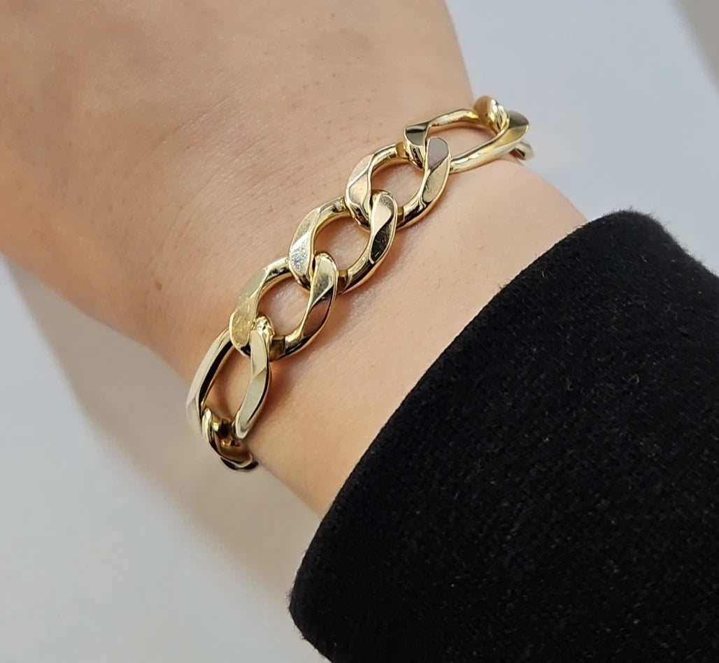 9ct Yellow Gold Figaro Bracelet