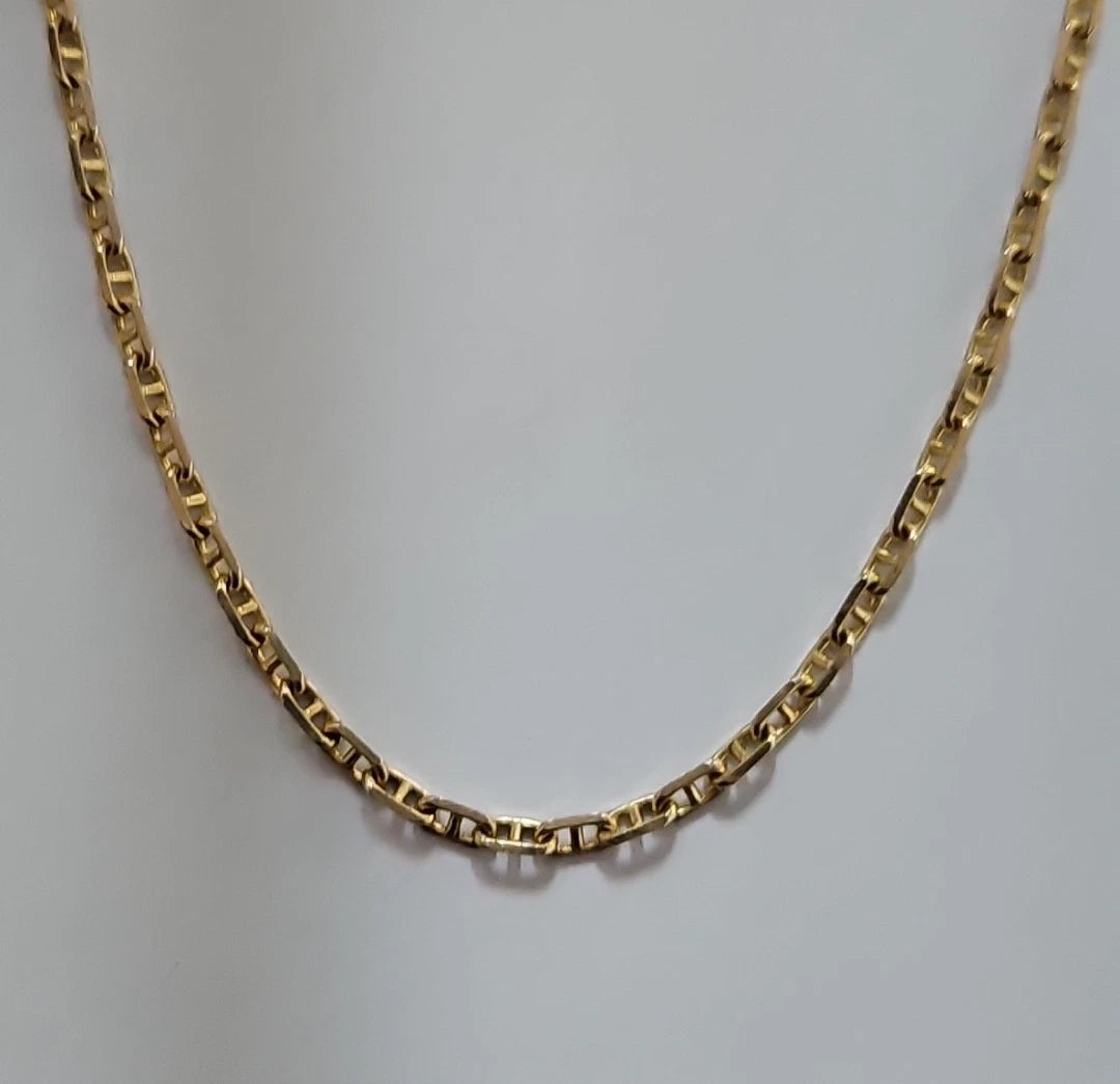 9ct Yellow Gold Anchor Chain, 18 Inches
