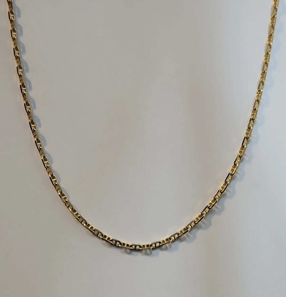 9ct Yellow Gold Anchor Chain, 18 Inches