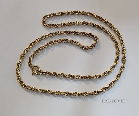9ct Yellow Gold Prince Of Wales Chain, 20 Inches