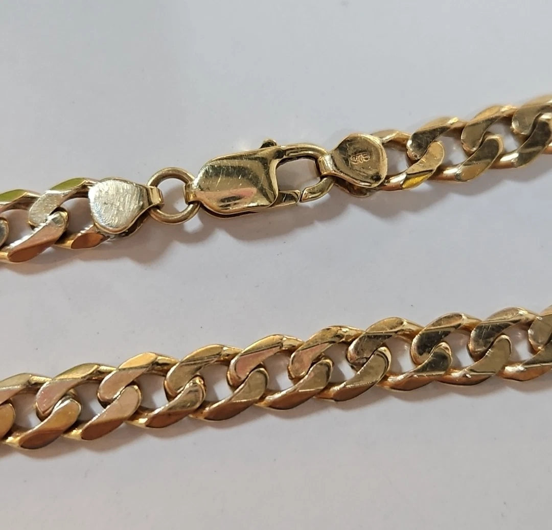 9ct Yellow Gold Curb Bracelet, 9 Inches