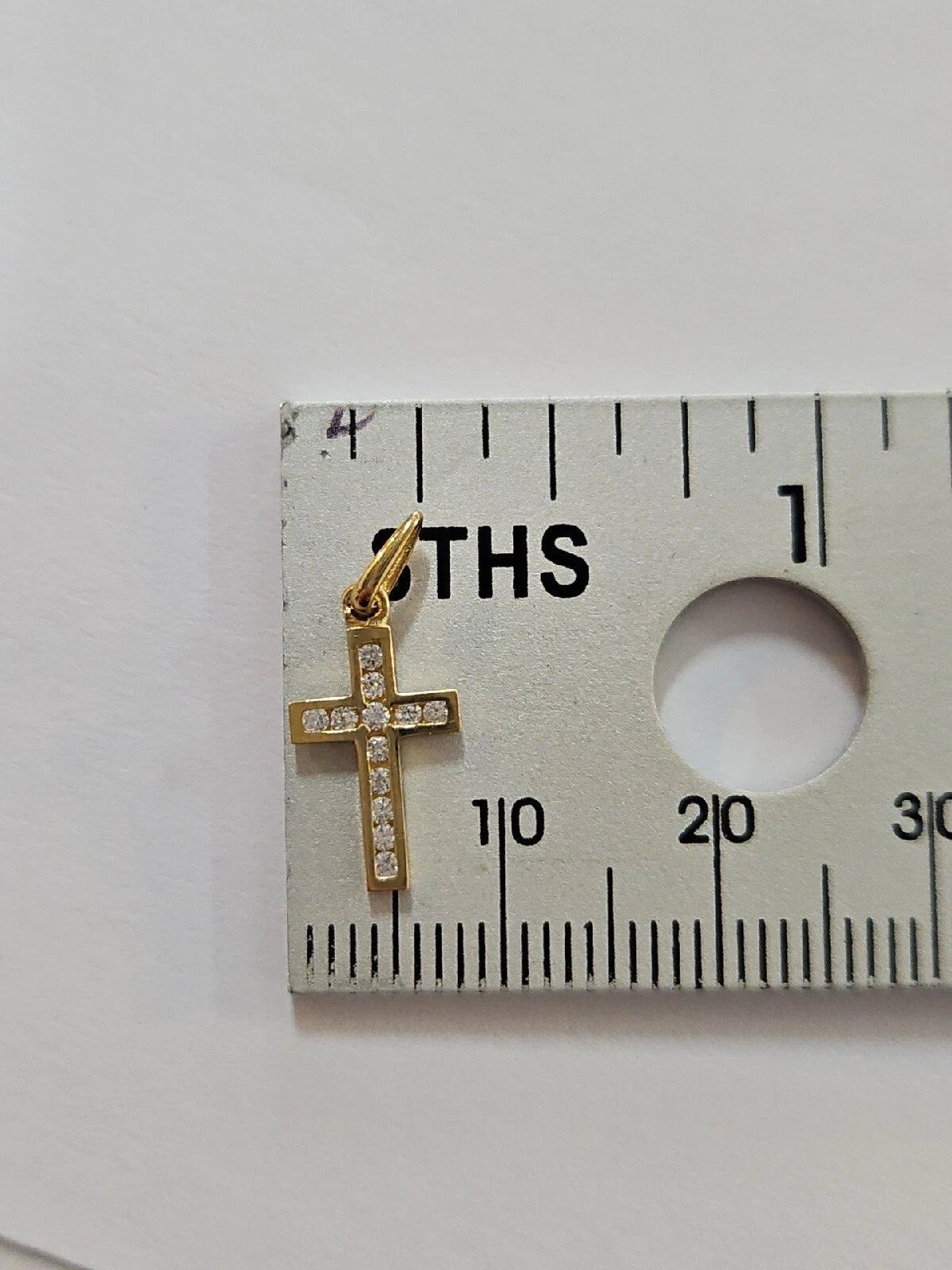 9ct Yellow Gold CZ Cross Pendant