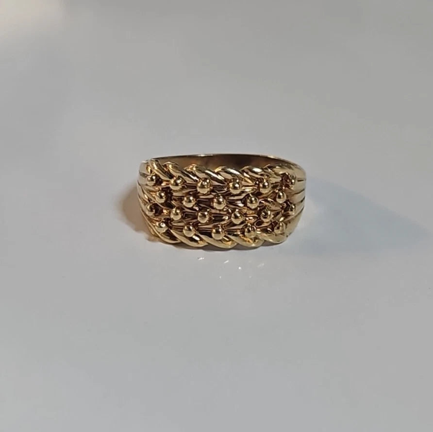 9ct Yellow Gold Keeper Ring, Size W