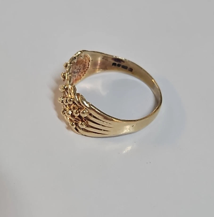 9ct Yellow Gold Keeper Ring, Size W