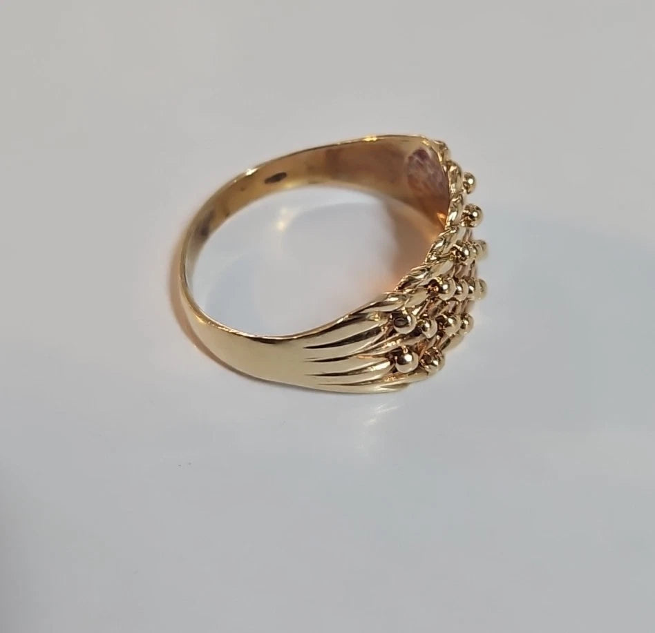 9ct Yellow Gold Keeper Ring, Size W