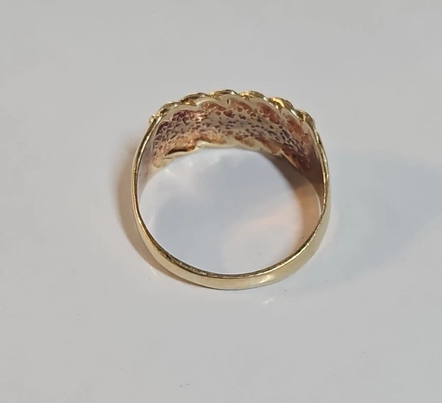 9ct Yellow Gold Keeper Ring, Size W