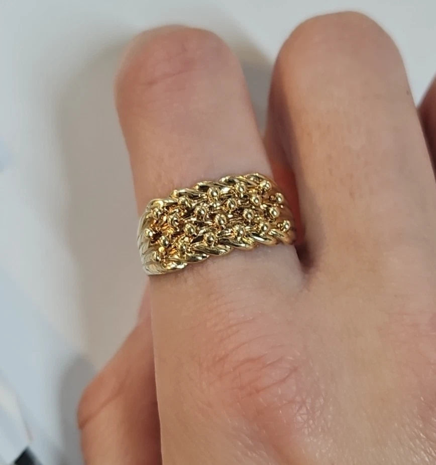 9ct Yellow Gold Keeper Ring, Size W