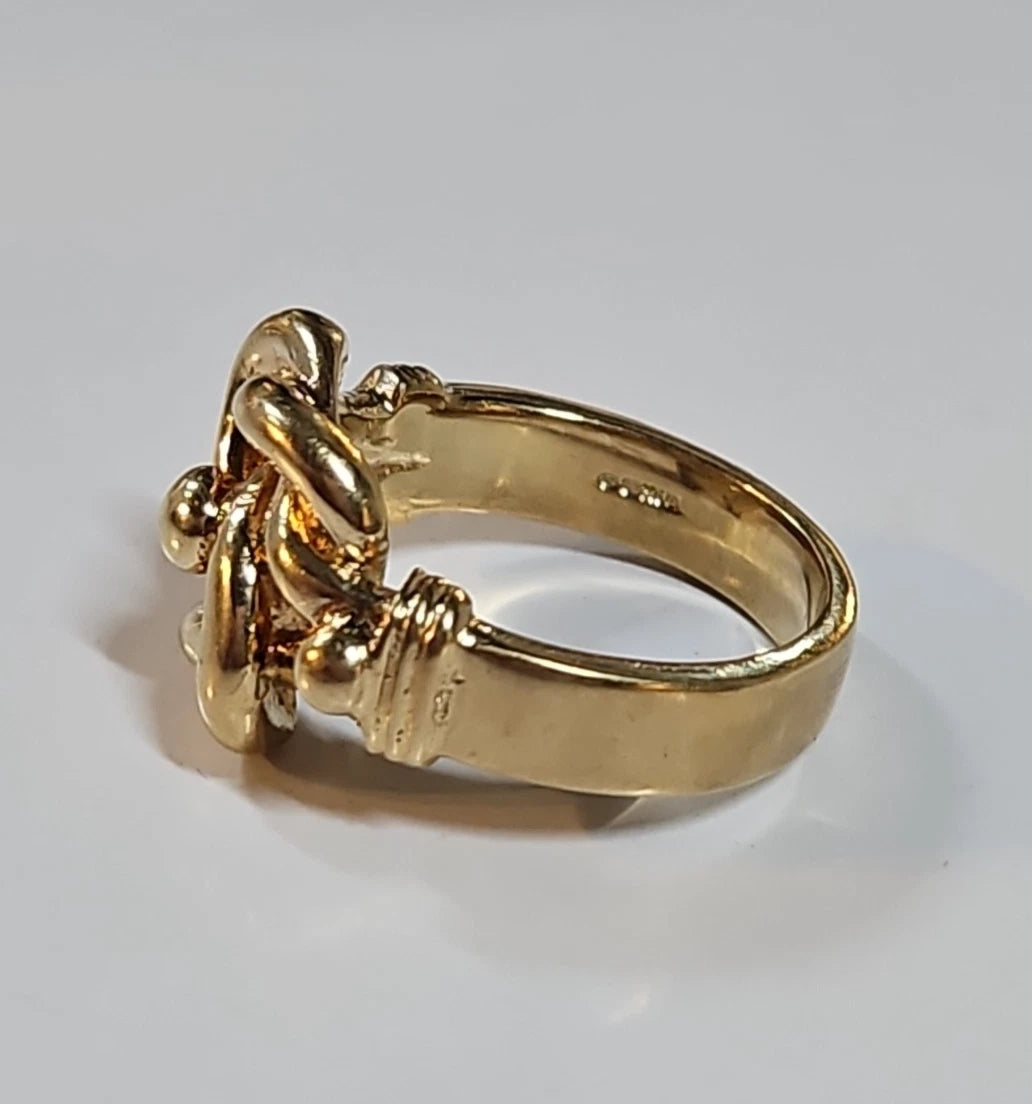 9ct Yellow Gold Knot Ring, Size Y
