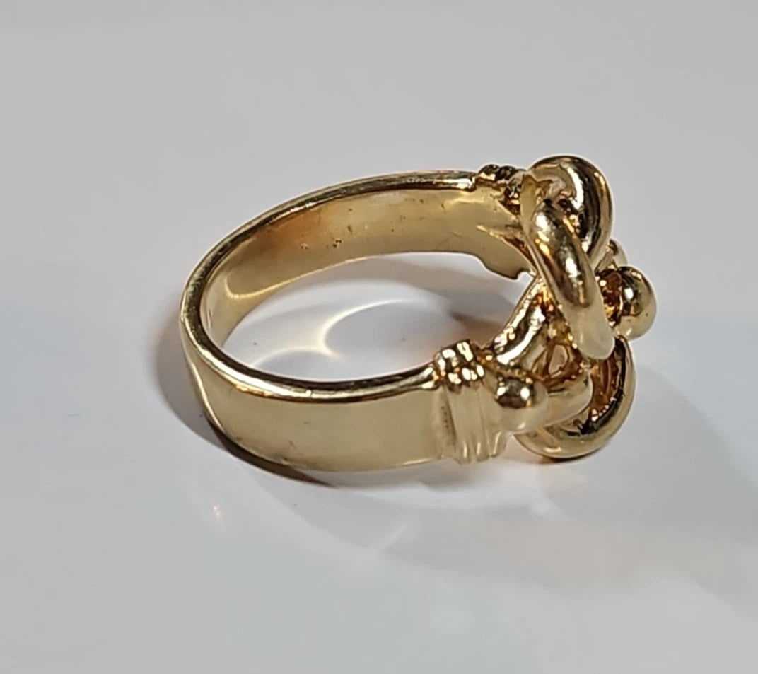 9ct Yellow Gold Knot Ring, Size Y