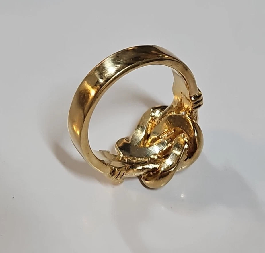 9ct Yellow Gold Knot Ring, Size Y