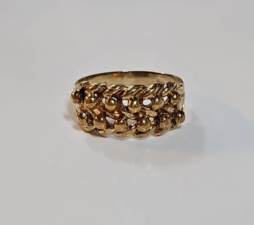 9ct Yellow Gold Keeper Ring, Size R