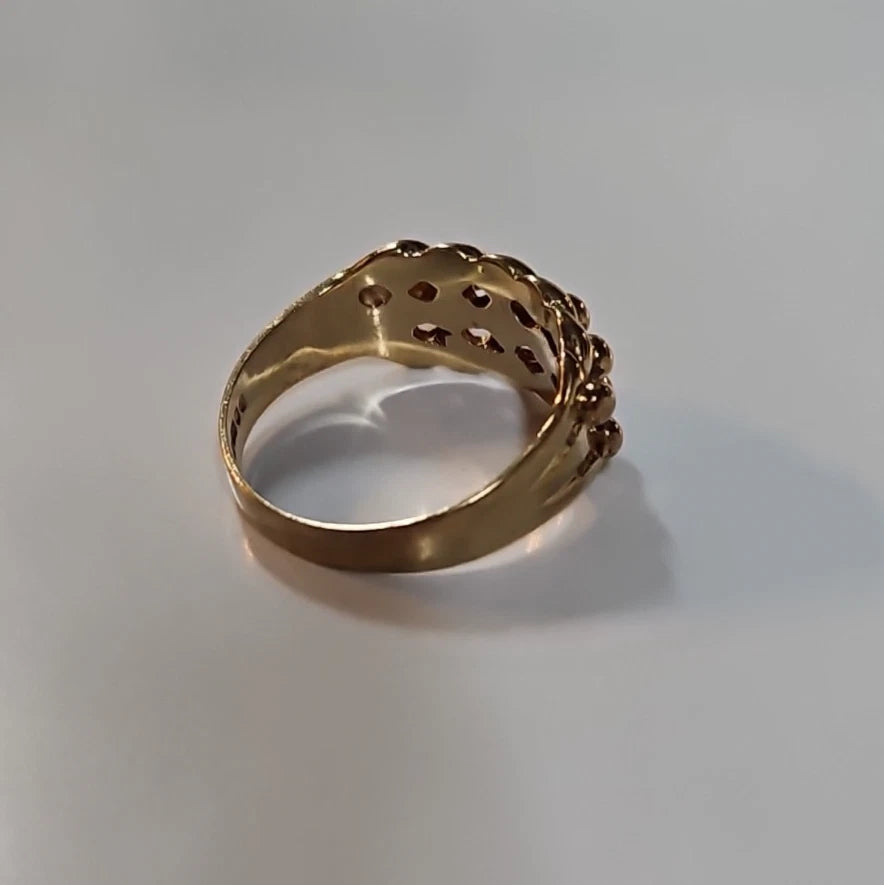 9ct Yellow Gold Keeper Ring, Size R