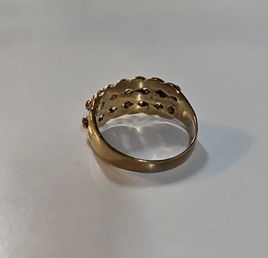 9ct Yellow Gold Keeper Ring, Size R
