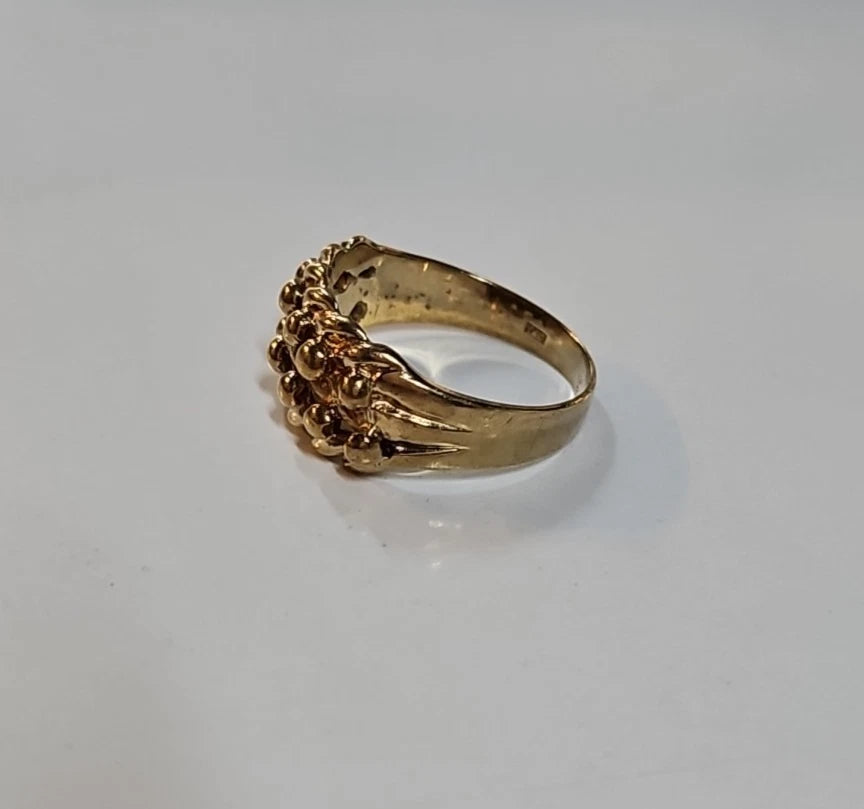 9ct Yellow Gold Keeper Ring, Size R