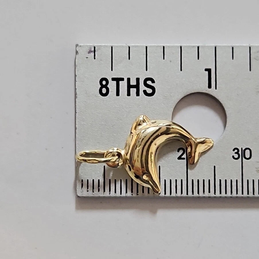 9ct Yellow Gold Dolphin Pendant