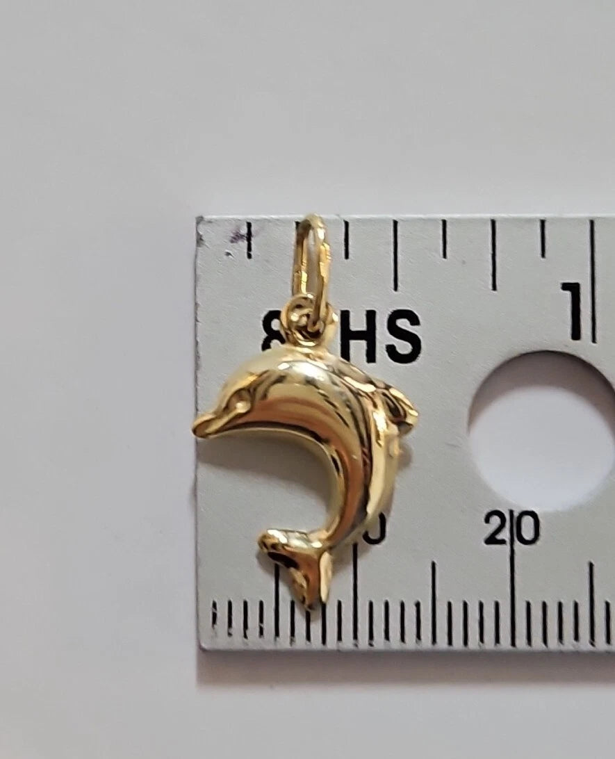 9ct Yellow Gold Dolphin Pendant