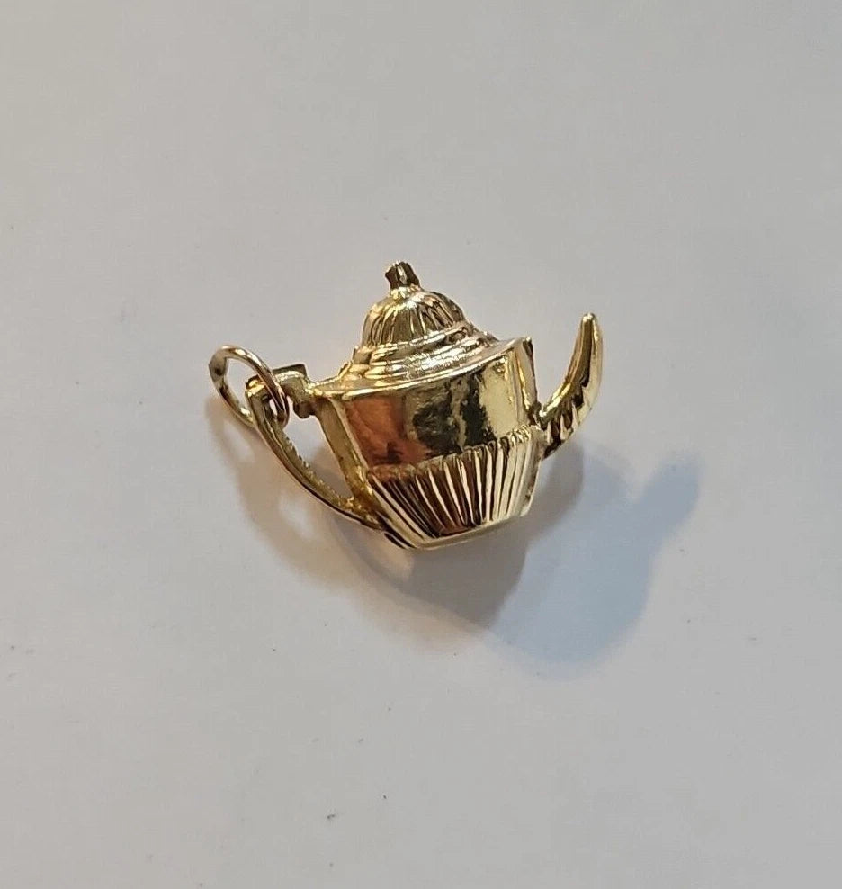 9ct Yellow Gold Teapot Charm Pendant
