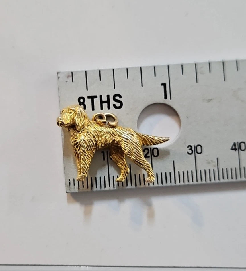 9ct Yellow Gold Dog Charm